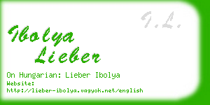 ibolya lieber business card